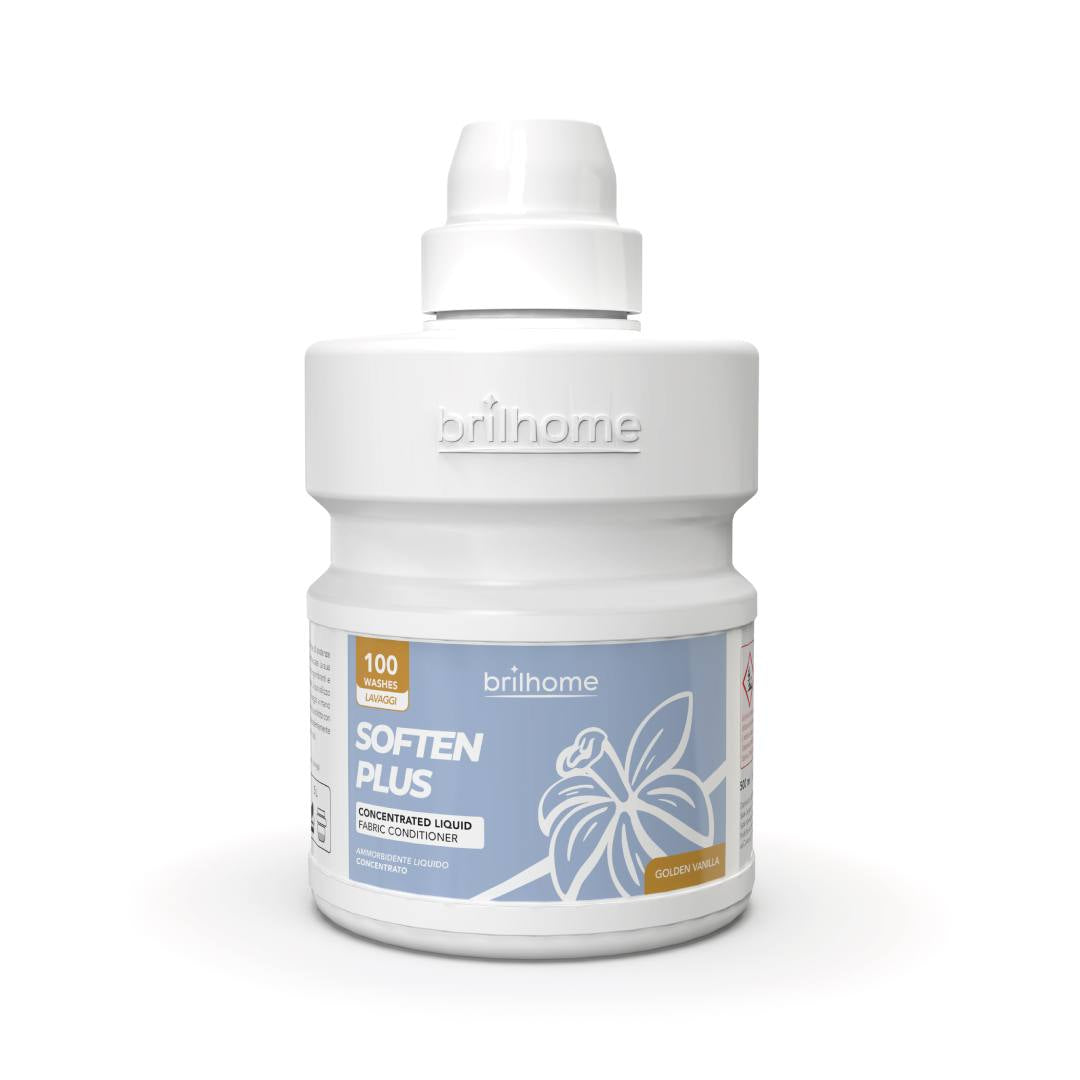 Adoucissant Soften Plus BrilHome Chogan Cœur de vanille et fleurs d'or, 500 ml