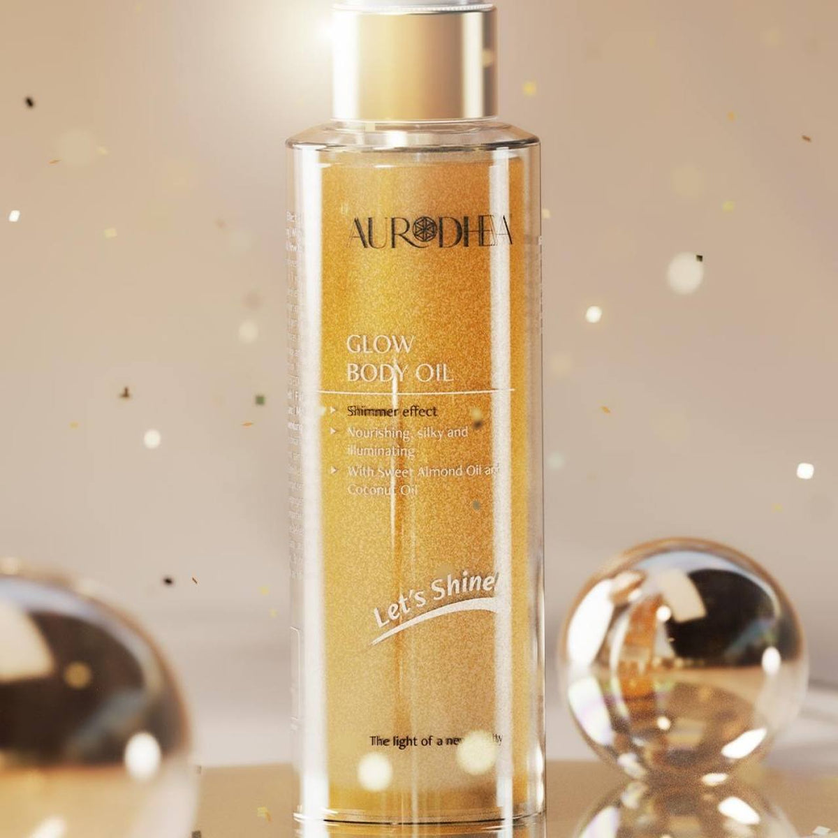 Glow Body Oil Aurodhea, effet peau dorée