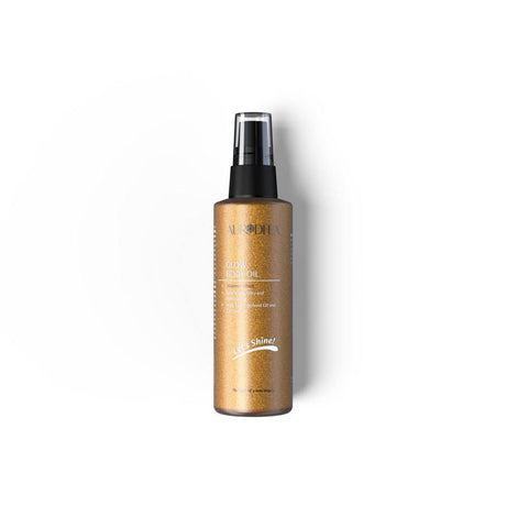 Huile corps illuminatrice Glow Body Oil effet shimmer doré Aurodhea Chogan 100 ml