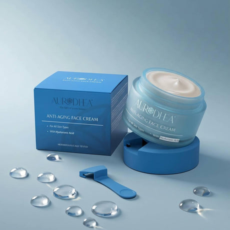 Crème visage acide hyaluronique Aurodhea – pot et étui
