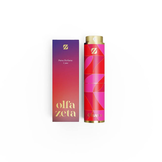 Étui à parfum de poche Modern fuchsia et rouge