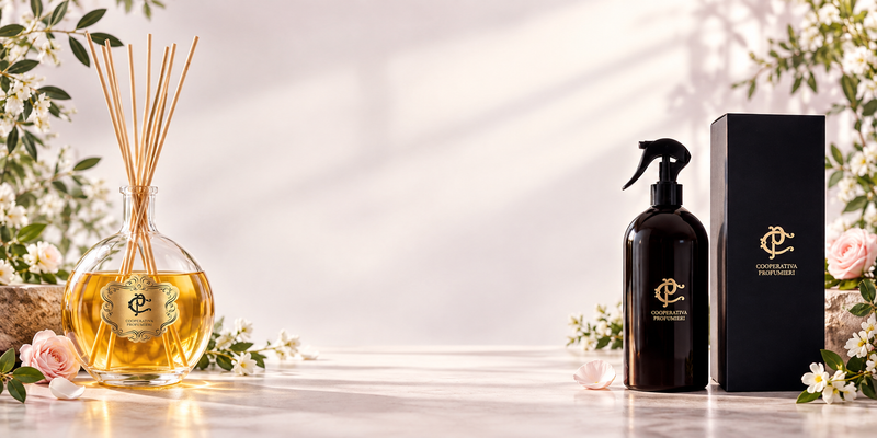 Parfumeurs d’ambiance Cooperativa Profumieri – diffuseur à bâtonnets et spray