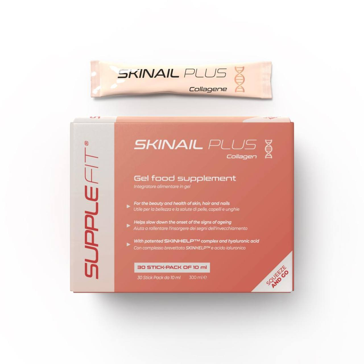 SKINAIL PLUS -Complément alimentaire en gel pour la peau, les cheveux et les ongles - 300 ml – photo 1