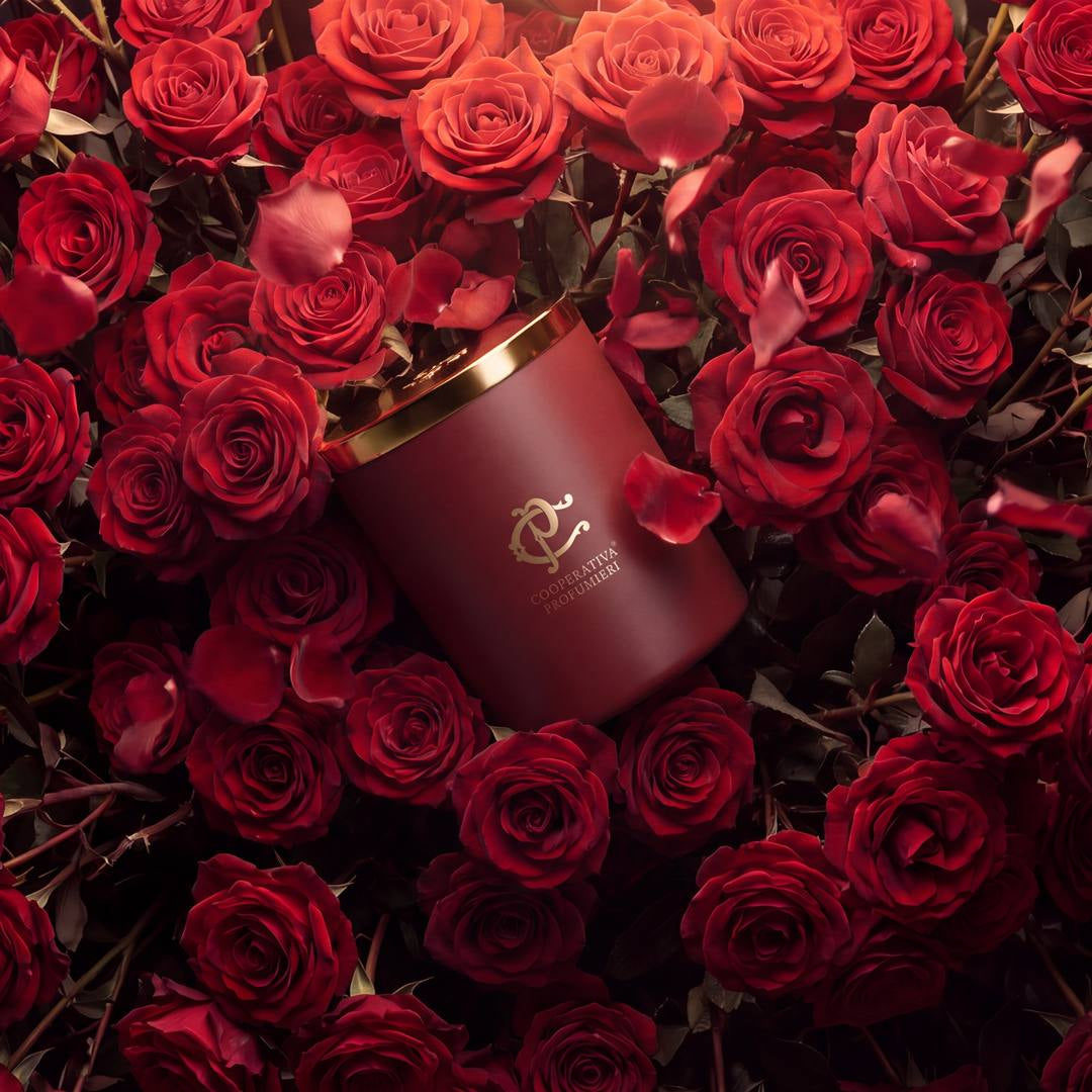 Bougie ROSÉA Rose et Cannelle – détail